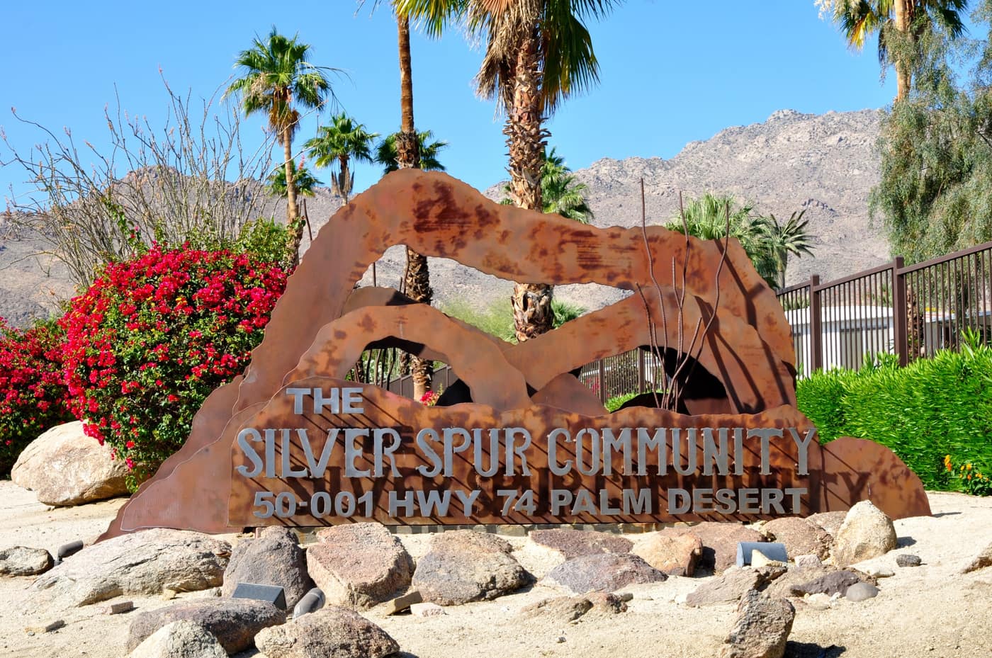 The Silver Spur Community entrance sign